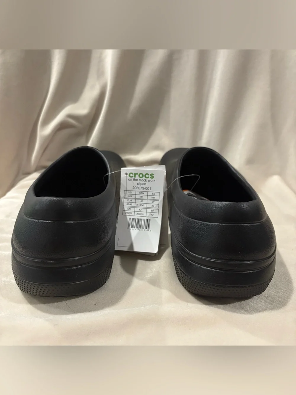 NWT CROCS On The Clock Work Slip-On Black Men’s 11 Slip Resistant Shoes